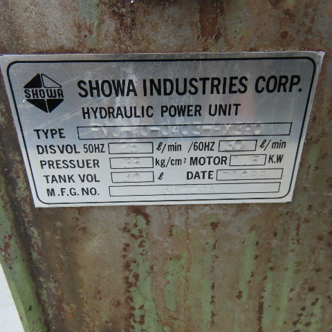 Nachi VDR-1A-1A2-22 1.5kW 10 Gal Hydraulic Power Unit