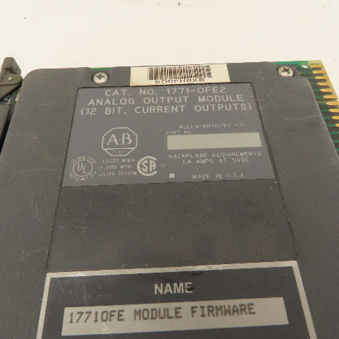 Allen Bradley 1771-OFE2 Ser B Firmware Ver. A 12 Bit Analog Output Module