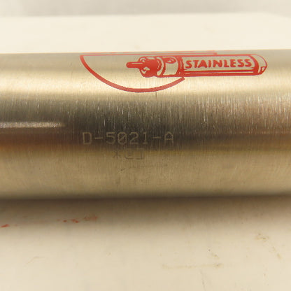 Bimba D-5021-A 1-1/2" Stroke 2-1/2" Double Ended Stroke Pneumatic Cylinder