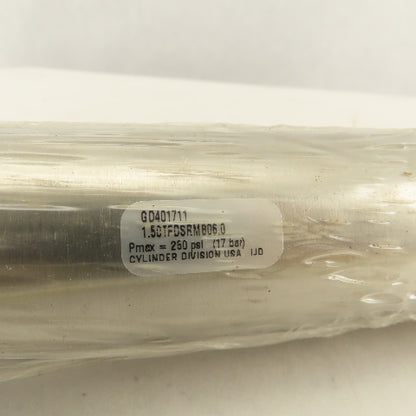 Schrader Bellows 1.50TFDSRMB06.0 1.5" Bore 6" Stroke Front Trunnion Air Cylinder