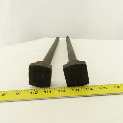 7/8-9 Threaded T-Slot Bolt 1-3/4" Head Width 19-1/2" Long Underhead Lot Of 2