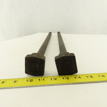 7/8-9 Threaded T-Slot Bolt 1-3/4" Head Width 19-1/2" Long Underhead Lot Of 2
