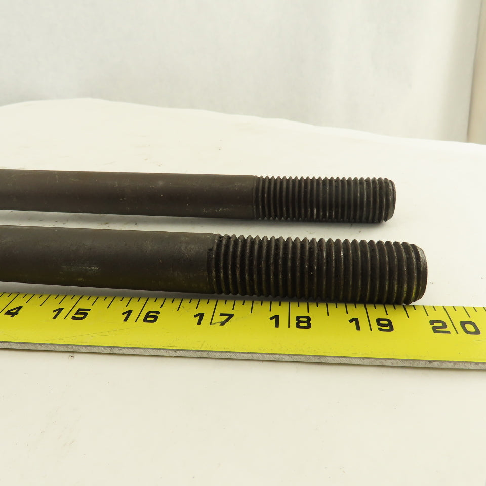 7/8-9 Threaded T-Slot Bolt 1-3/4" Head Width 19-1/2" Long Underhead Lot Of 2