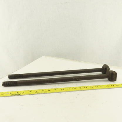 7/8-9 Threaded T-Slot Bolt 1-3/4" Head Width 19-1/2" Long Underhead Lot Of 2