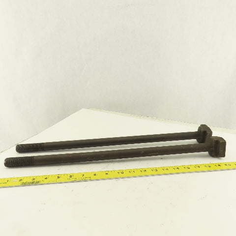 7/8-9 Threaded T-Slot Bolt 1-3/4" Head Width 19-1/2" Long Underhead Lot Of 2