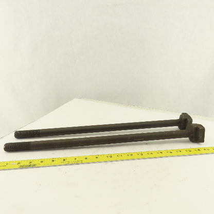 7/8-9 Threaded T-Slot Bolt 1-3/4" Head Width 19-1/2" Long Underhead Lot Of 2