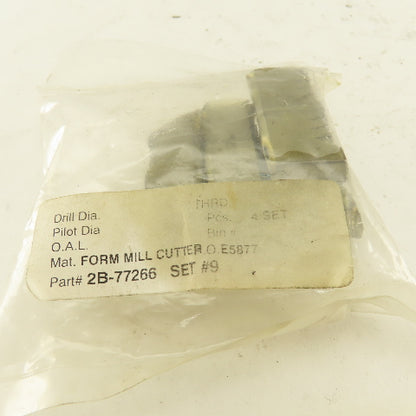 Wetmore 2B-77266 Set #9 Hobbing Form Mill Cutters Lot Of 4