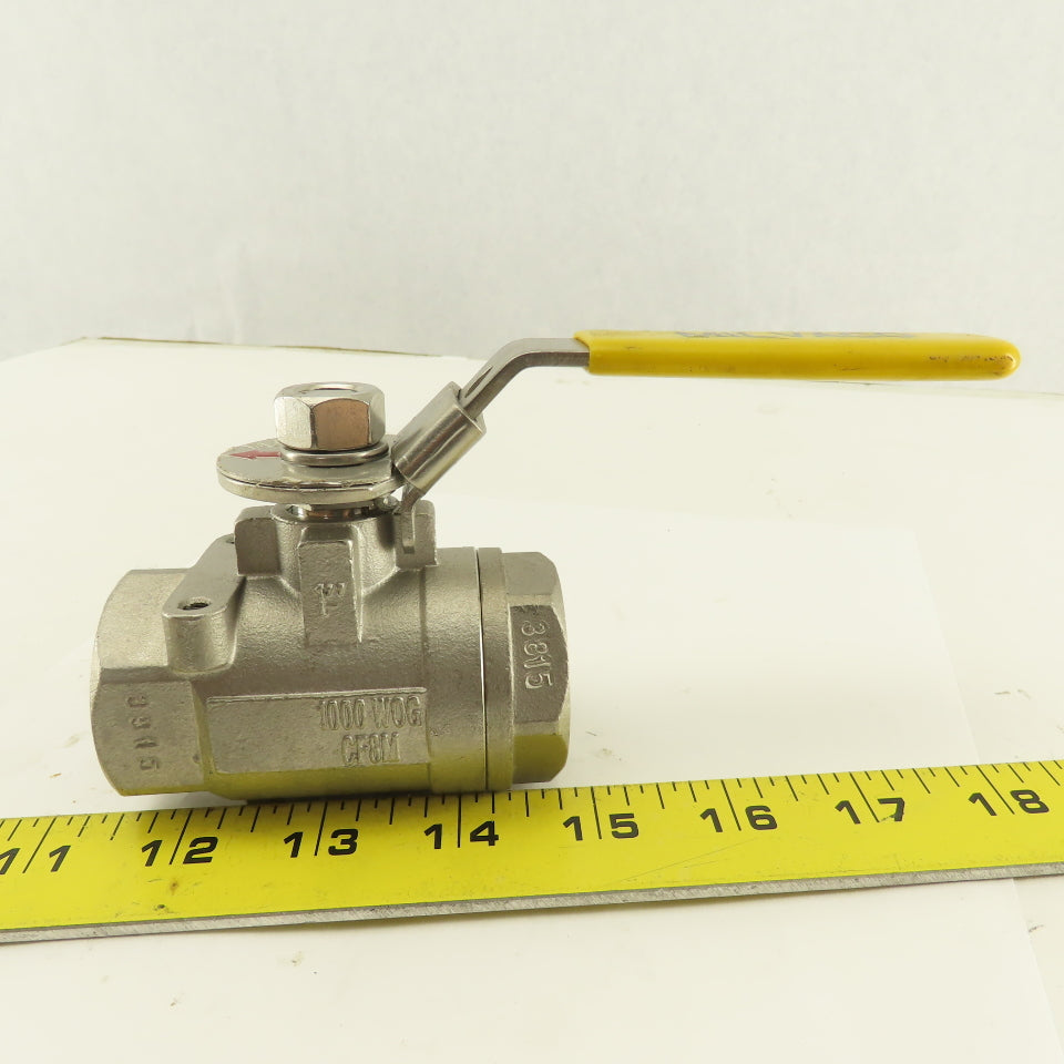 Milvaco 1" Stainless Steel 3 Way Divert Ball Valve 1000 WOG