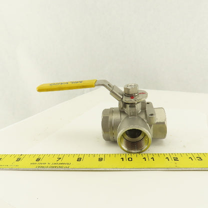 Milvaco 1" Stainless Steel 3 Way Divert Ball Valve 1000 WOG