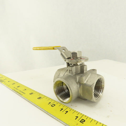 Milvaco 1" Stainless Steel 3 Way Divert Ball Valve 1000 WOG