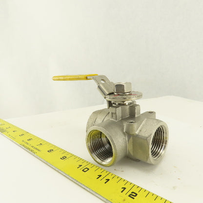 Milvaco 1" Stainless Steel 3 Way Divert Ball Valve 1000 WOG
