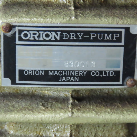 Orion KRA-10DP 5510 Orion Dry Vane Double Vacuum Pump 7.5KW 208-230/460V 3Ph