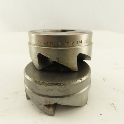 150-5212 2-1/8" OD 6 Flute Back Spotfacing Cutter 1" Pilot Lot Of 2