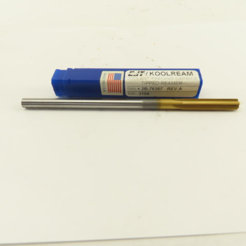 CJT 2B-76387 Koolream .3104 Carbide 4 Flute Straight Coolant Thru Reamer 6" OAL