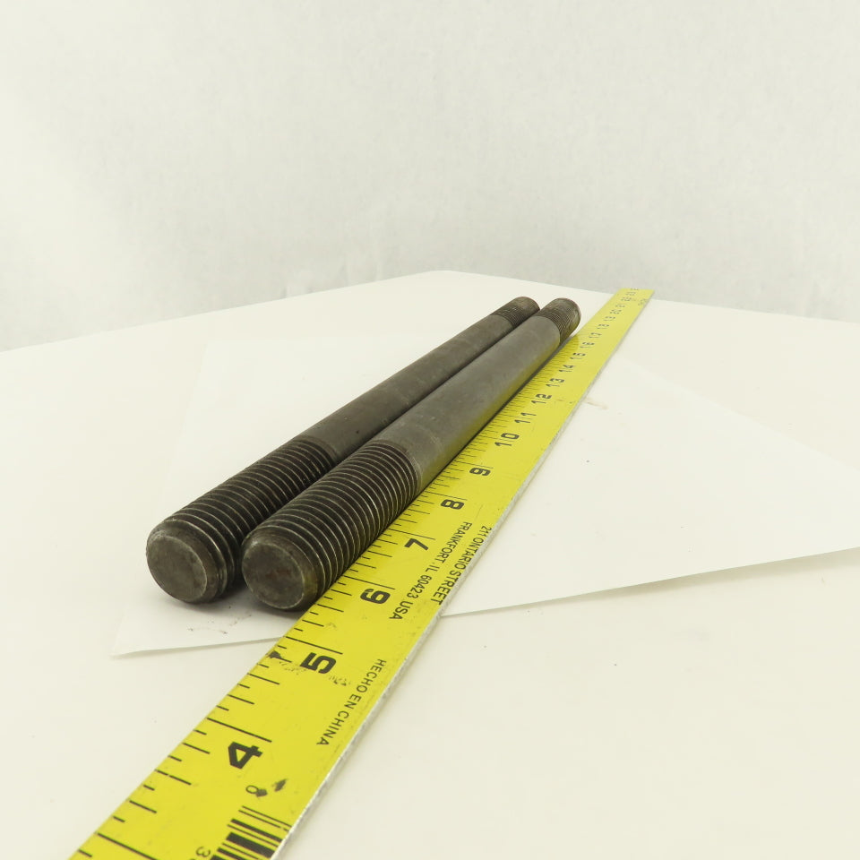 7/8-8 Threaded End Stud Hold Down 2-1/4" Thread Length 12" OAL Lot Of 2