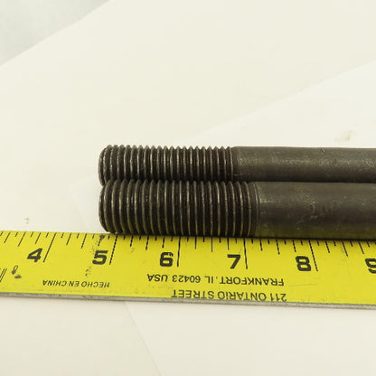 7/8-8 Threaded End Stud Hold Down 2-1/4" Thread Length 12" OAL Lot Of 2
