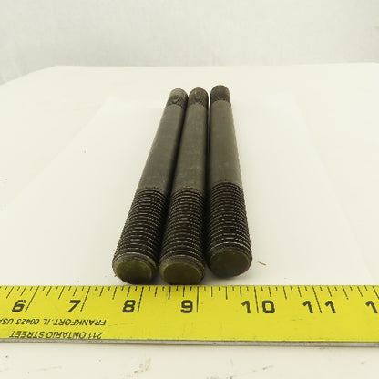 7/8-8 Threaded End Stud Hold Down 2-1/4" Thread Length 10" OAL Lot Of 3