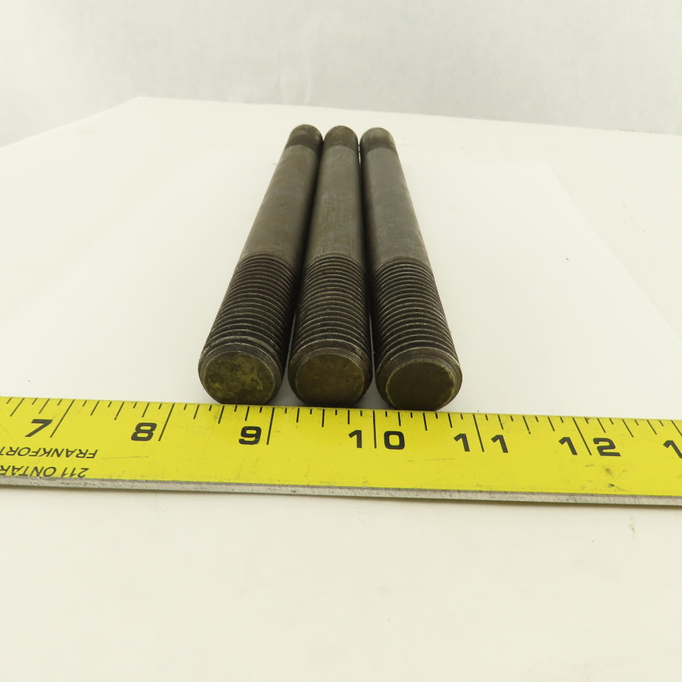 7/8-8 Threaded End Stud Hold Down 2-1/4" Thread Length 10" OAL Lot Of 3