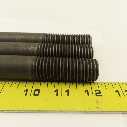 7/8-8 Threaded End Stud Hold Down 2-1/4" Thread Length 10" OAL Lot Of 3