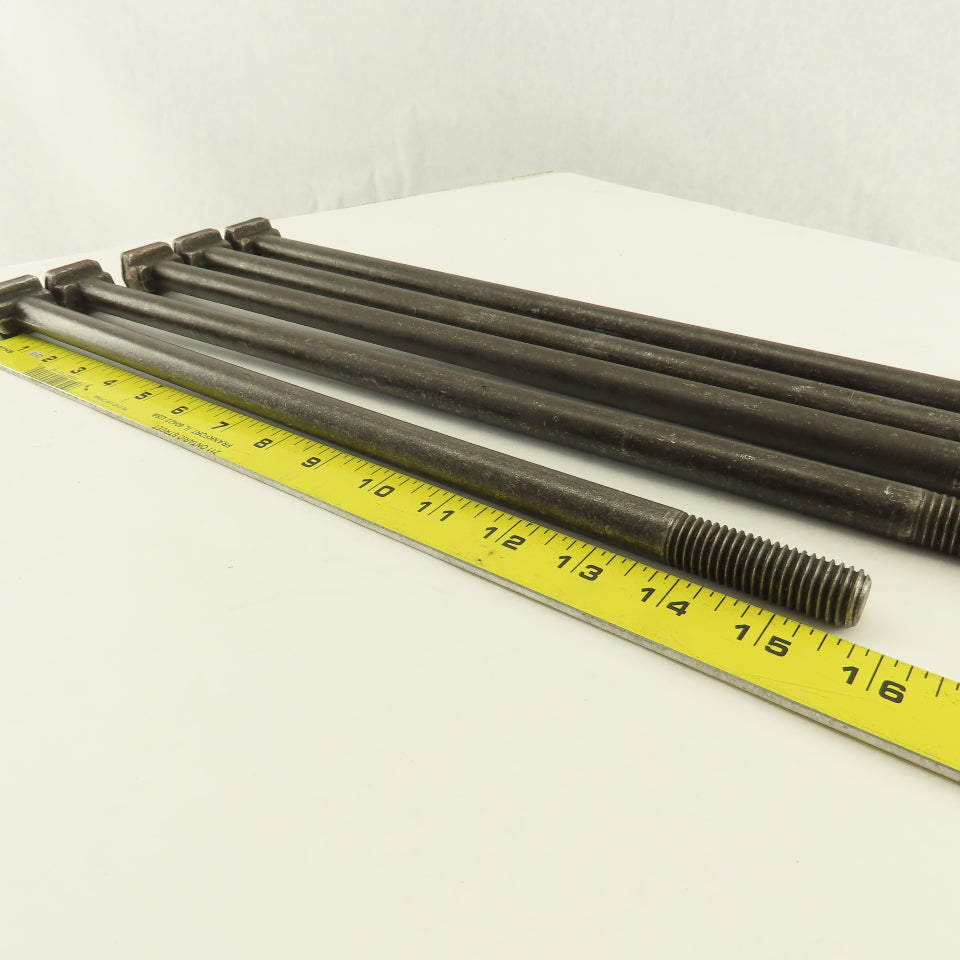 5/8-11 Threaded T-Slot Bolt 1" Head Width 17-1/2" Long Underhead Lot Of 5