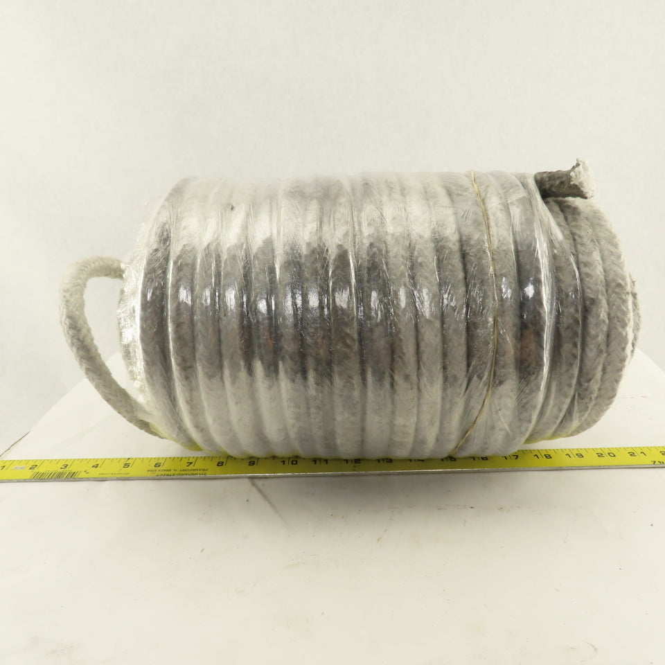16mm OD Round Braided Glass Fiber Packing Gasket Rope Material 193'