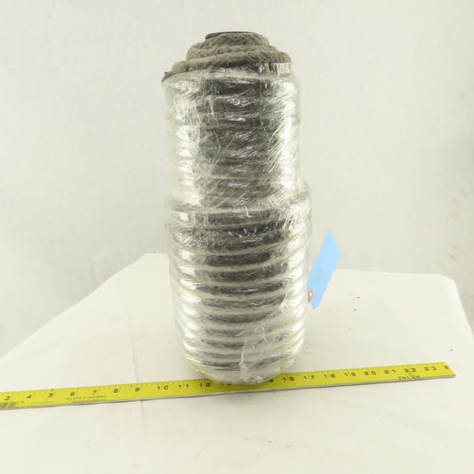 16mm OD Round Braided Glass Fiber Packing Gasket Rope Material 104'