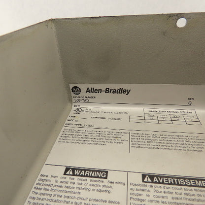 Allen Bradley 509-TAD 600V 2Hp 32A Motor Stater 120V Control Transformer Size 00