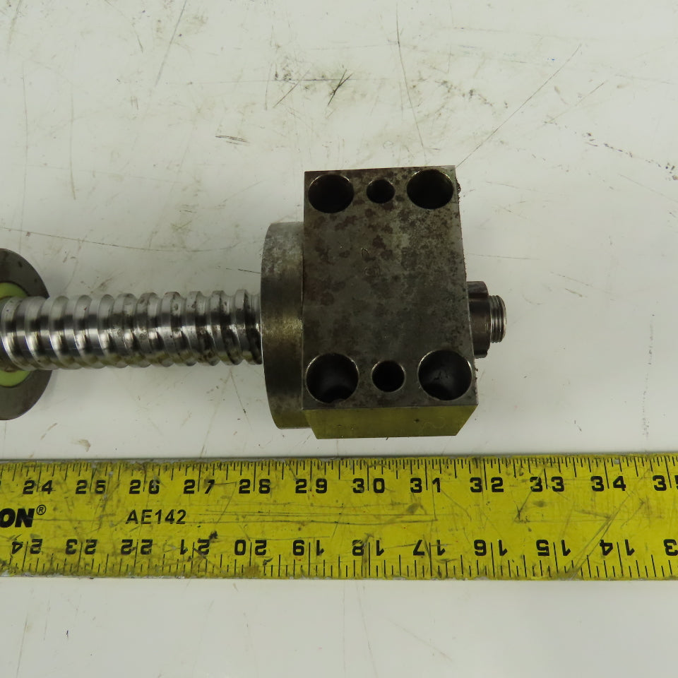 NTN 32mm Ball Screw Assembly From Okuma LB-9 X-Axis Turret Carriage 20" OAL