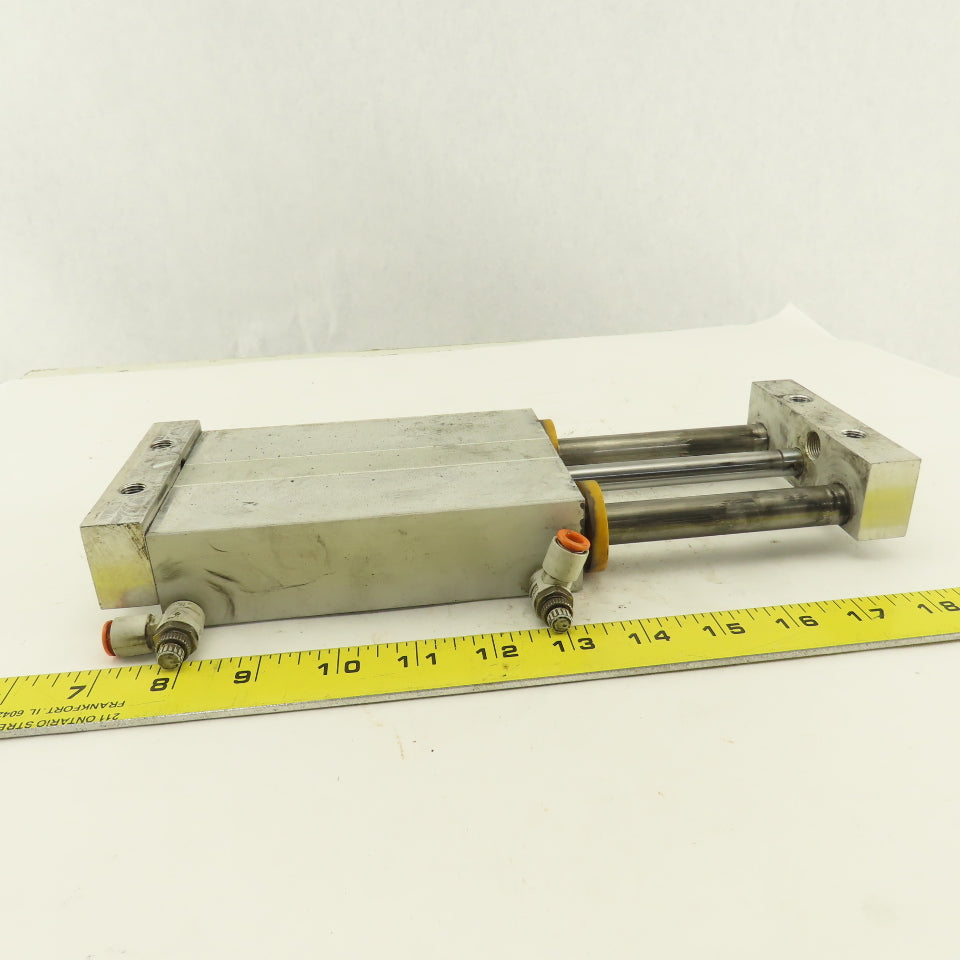 SMC 1" Bore 4" Travel Double Ended Stroke Air Slide Unit