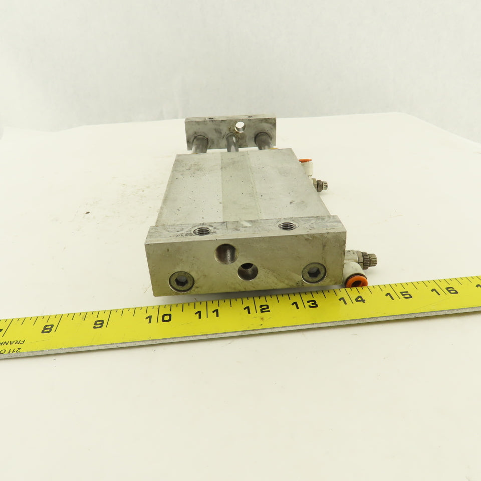 SMC 1" Bore 4" Travel Double Ended Stroke Air Slide Unit