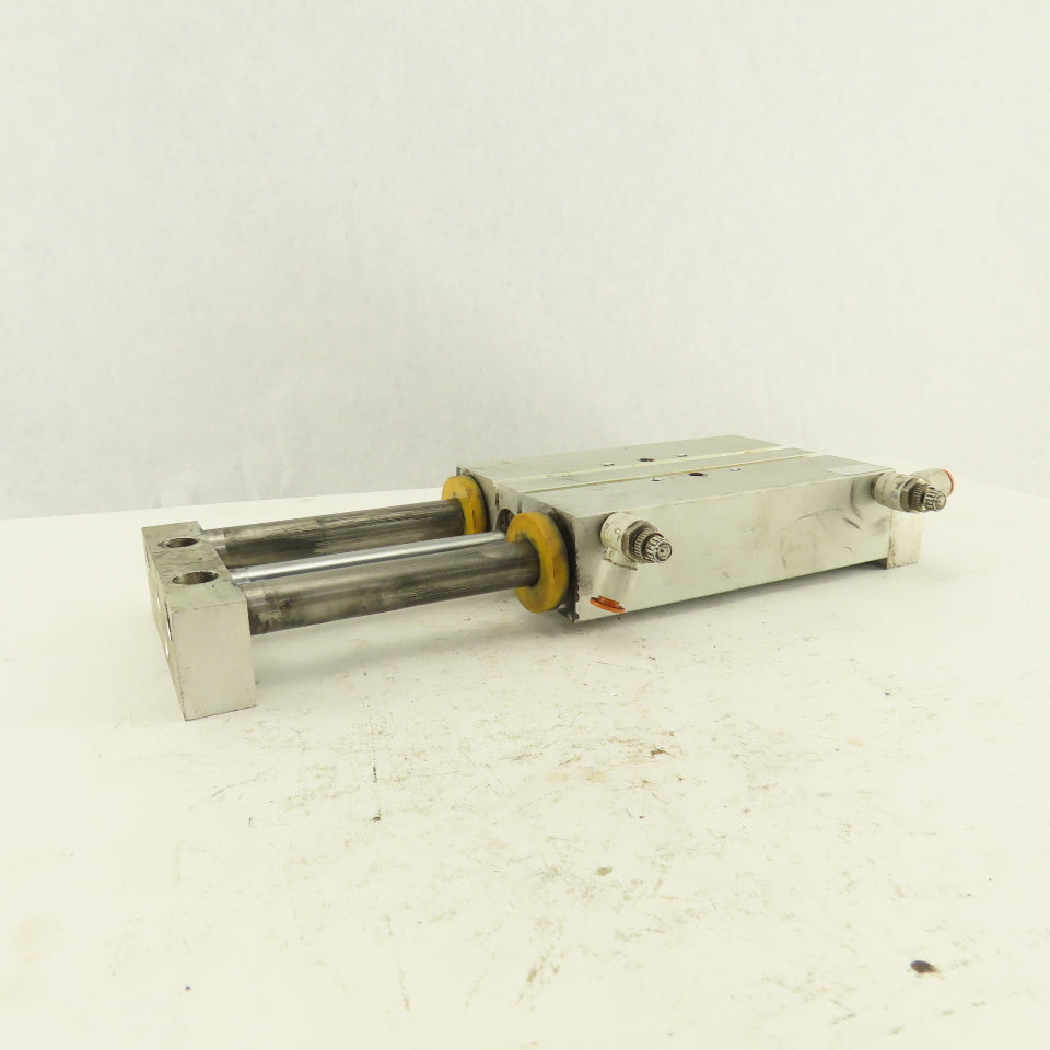 SMC 1" Bore 4" Travel Double Ended Stroke Air Slide Unit