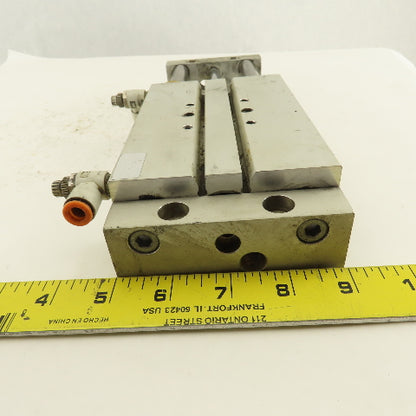 SMC 1" Bore 4" Travel Double Ended Stroke Air Slide Unit