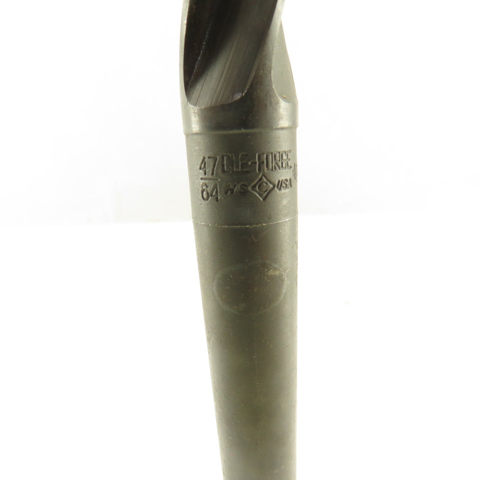 Cle-Forge 47/64" Dia. 4 Flute Flat Bottom Drill 2MT 6" Flute Length