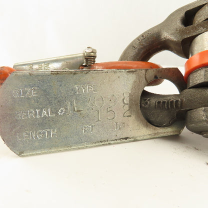 CM Herc-Alloy 1/2" x 3/8" Linked Chain Hook Adapter Hammerlok Certified 7100 WLL