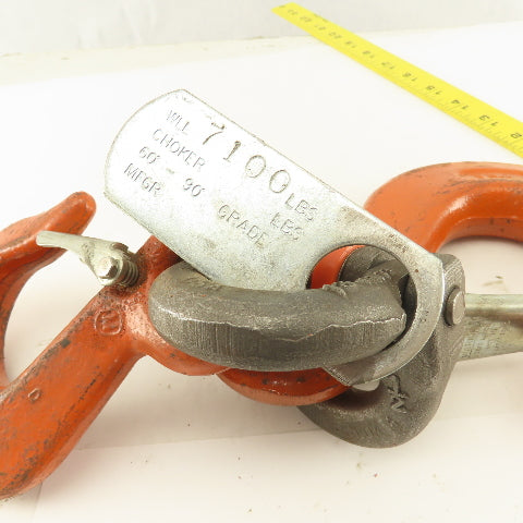 CM Herc-Alloy 1/2" x 3/8" Linked Chain Hook Adapter Hammerlok Certified 7100 WLL