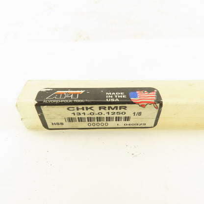 APT 131-0-0.1250 1MT Morse Taper 1/8" Chucking Reamer 4 Flute 3" Projection