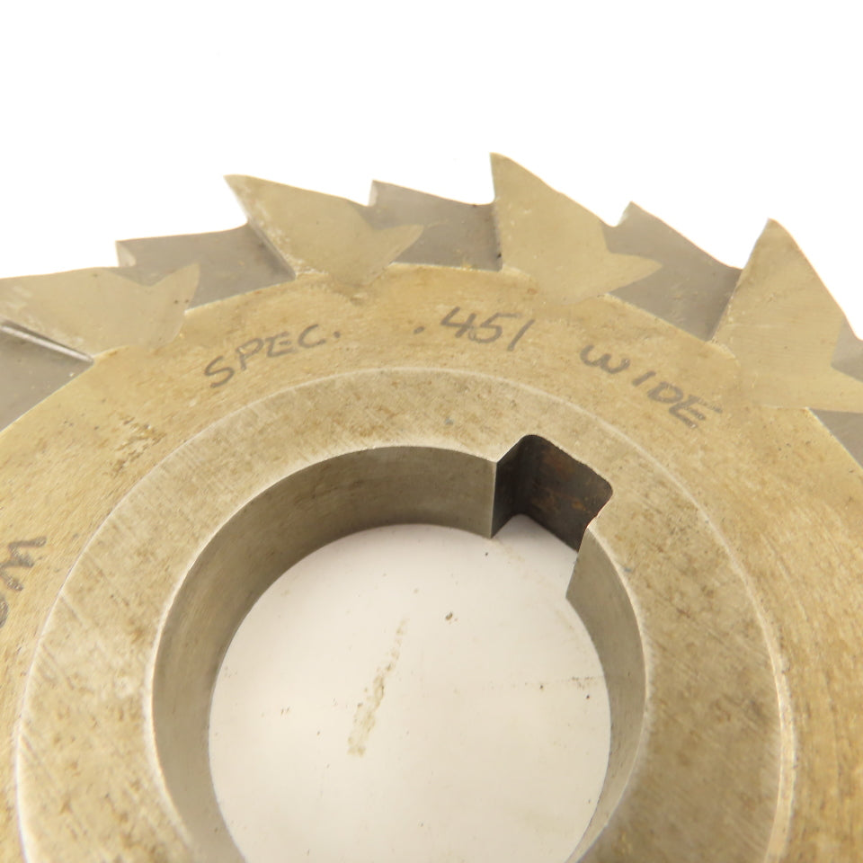 4-1/2" OD .451 Wide 25 Tooth Cross Cut Slot Cutter 1-1/4" Bore