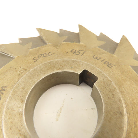 4-1/2" OD .451 Wide 25 Tooth Cross Cut Slot Cutter 1-1/4" Bore