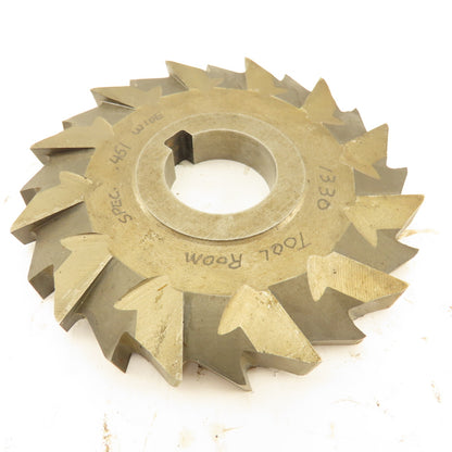 4-1/2" OD .451 Wide 25 Tooth Cross Cut Slot Cutter 1-1/4" Bore