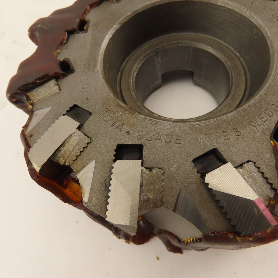 Goddard & Goddard T-171R WN-50R 5" OD 12 Blade Face Mill End Mill 1-1/2" Bore