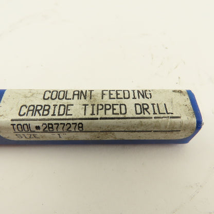 CJT 2B77278 Kooltwist 17/34" Dia Size "I" Coolant Fed Carbide Tip Drill