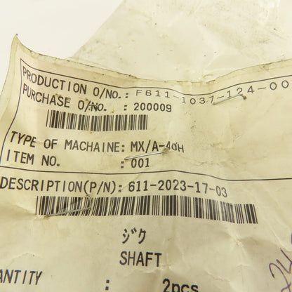 Okuma F611-1037-124-00 611-2023-17-03 MX MA-40H Machine Shaft Pin