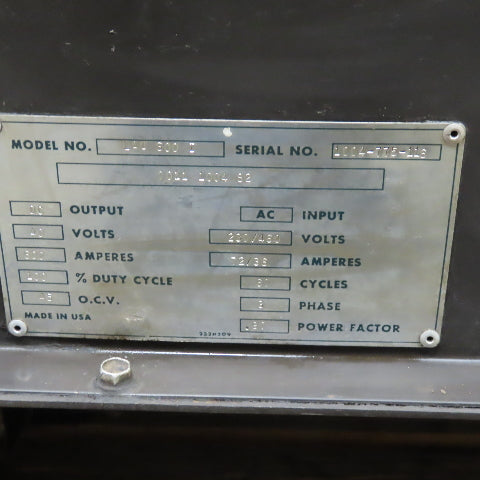 ESAB LAU 600-I Welding Power Source 600A 40VDC Output  230/460V Input