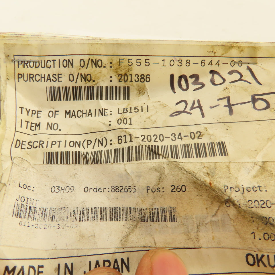 Okuma F555-1038-644-00 LB15II Threaded Joint