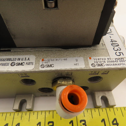 SMC NVFS2100-5FZB 2 Position Solenoid Valve Manifold Assembly 24VDC