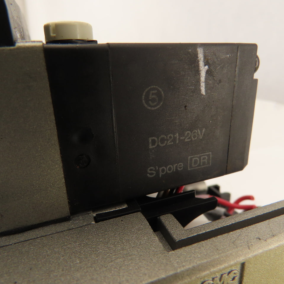 SMC NVFS2100-5FZB 2 Position Solenoid Valve Manifold Assembly 24VDC