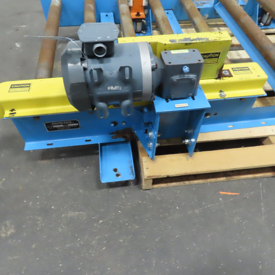 Power Pack Co. CDLR 306 Power Roller Case Pallet Conveyor 32"BF x 78"L 30FPM