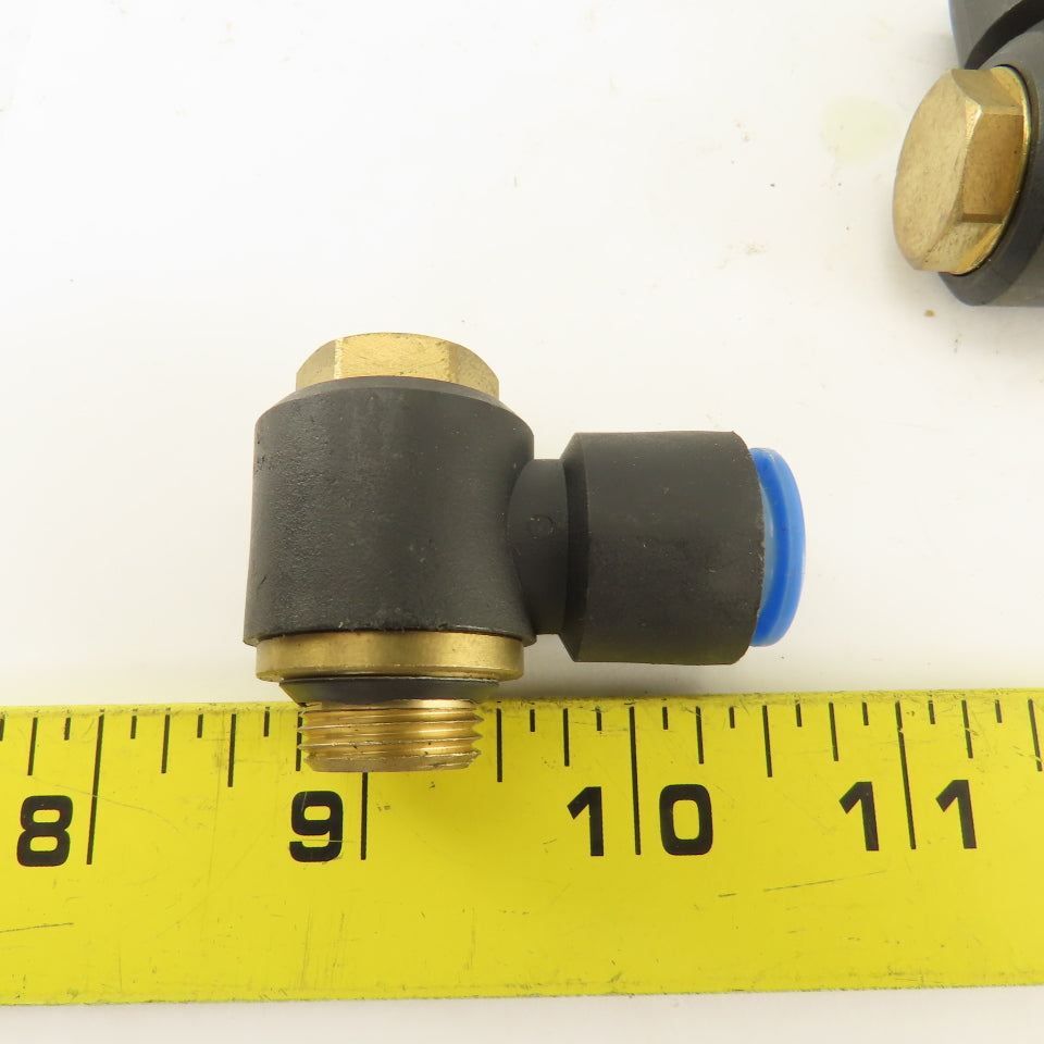 SMC 12mm Tube Push To Connect Swivel 3/8NPT 90° Elbow Lot Of 5