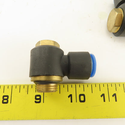 SMC 12mm Tube Push To Connect Swivel 3/8NPT 90° Elbow Lot Of 5