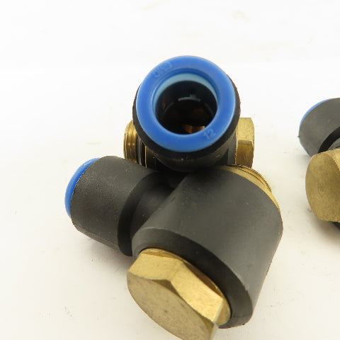 SMC 12mm Tube Push To Connect Swivel 3/8NPT 90° Elbow Lot Of 5